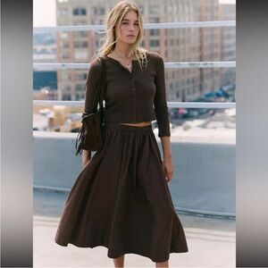 Free people perfect tones set brown size S